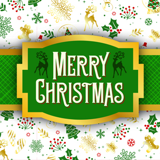 Merry Christmas Green and Gold Gift Box Sleeve Merry Christmas Green and Gold Gift Box Sleeve