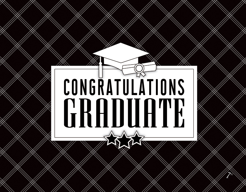 Black and White Graduation Gift Box Sleeve for 2 Piece Sets Black and White Graduation Gift Box Sleeve for 2 Piece Sets