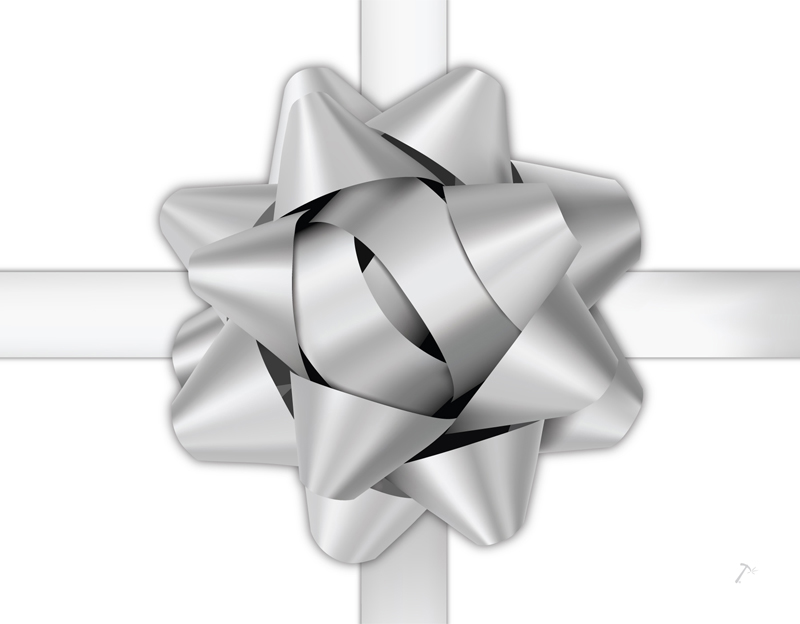 Silver Ribbon Gift Box Sleeve for 2 Piece Sets Silver Ribbon Gift Box Sleeve for 2 Piece Sets