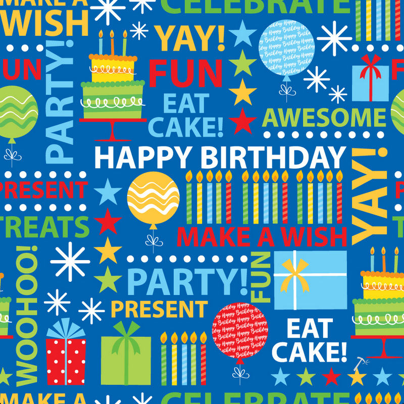 Happy Birthday Blue Words Gift Box Sleeve Happy Birthday Blue Words Gift Box Sleeve
