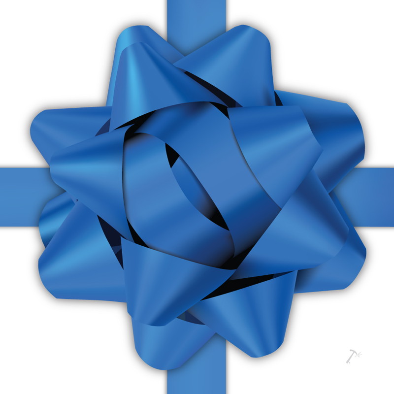 Blue Ribbon Gift Box Sleeve Blue Ribbon Gift Box Sleeve