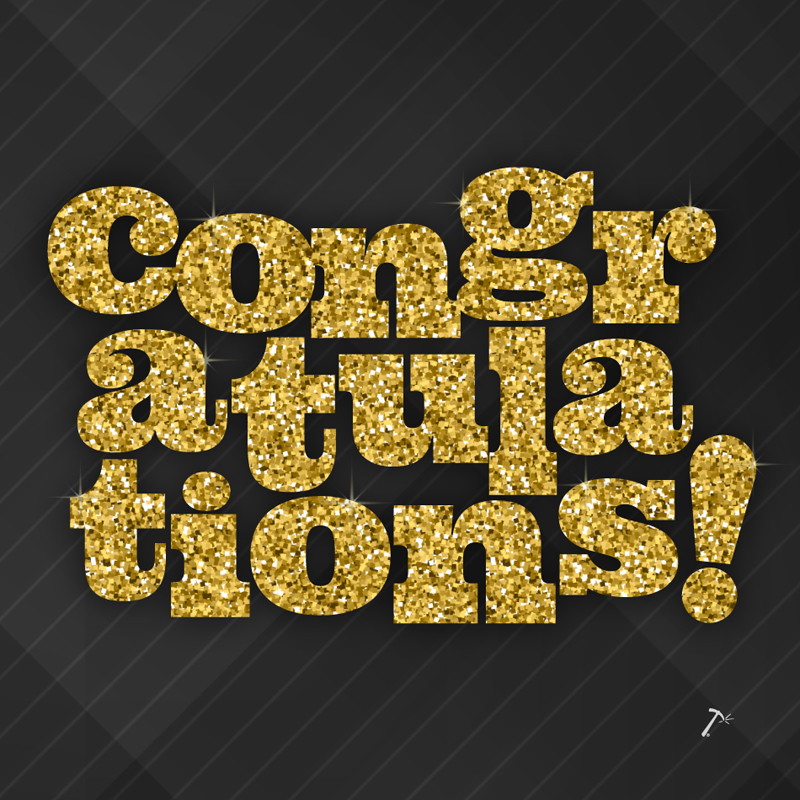 Congratulations Gold Glitter Gift Box Sleeve Congratulations Gold Glitter Gift Box Sleeve