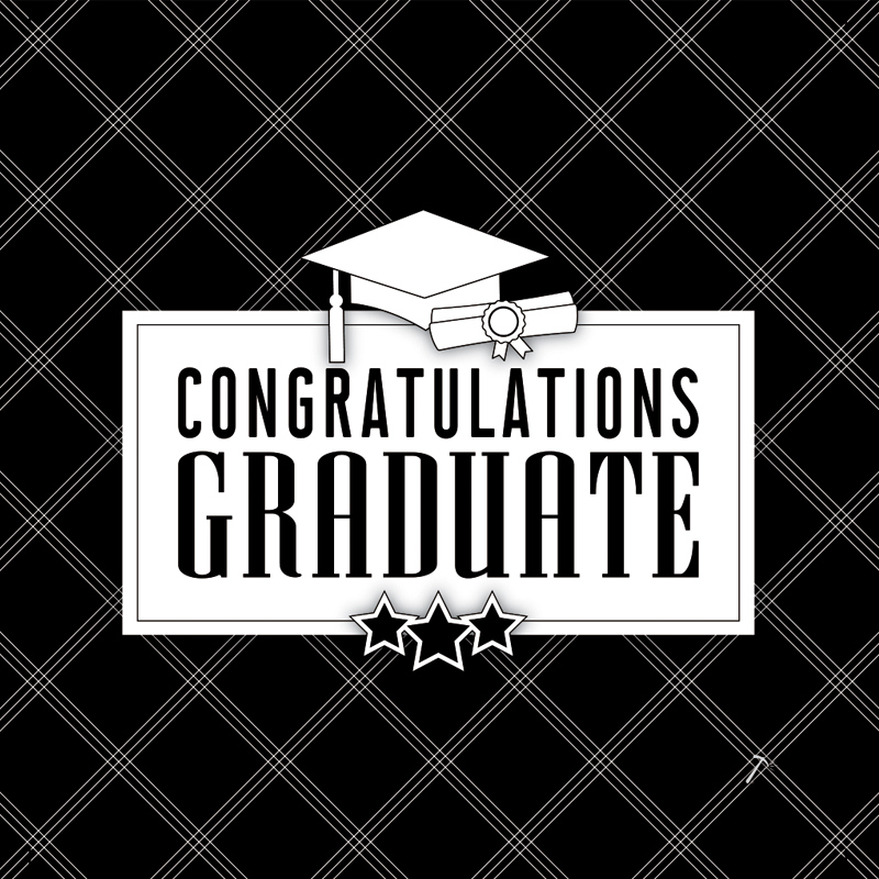 Congratulations Graduate Black/White Gift Box Sleeve Congratulations Graduate Black/White Gift Box Sleeve