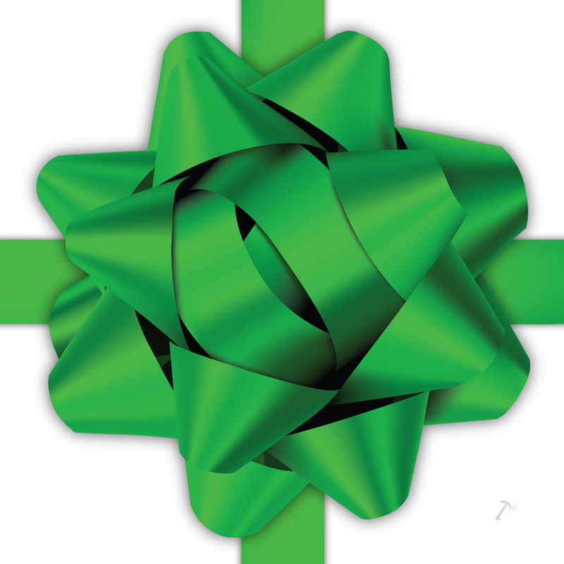 Green Ribbon Gift Box Sleeve Green Ribbon Gift Box Sleeve