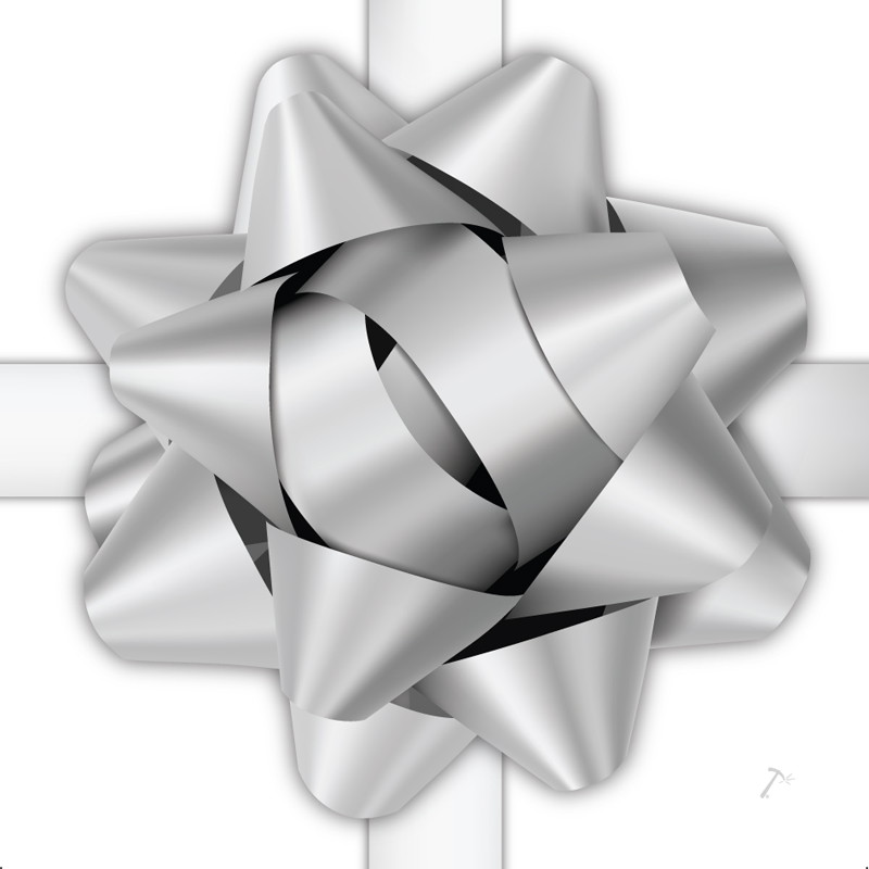 Silver Ribbon Gift Box Sleeve Silver Ribbon Gift Box Sleeve