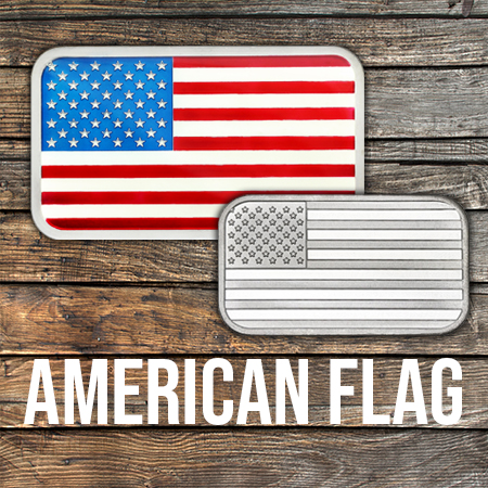 Engravable American Flag Silver Bars