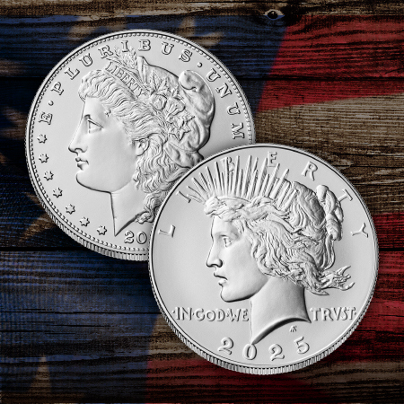 2025 BU Morgan and Peace .999 Silver Dollars 2025 BU Morgan and Peace .999 Silver Dollars
