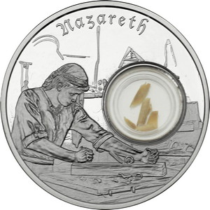 2019 Niue Silver In the Footsteps of Jesus: Nazareth with Olive Wood from Nazareth 1oz Proof in OGP 2019 Niue Silver In the Footsteps of Jesus: Nazareth with Olive Wood from Nazareth 1oz Proof in OGP