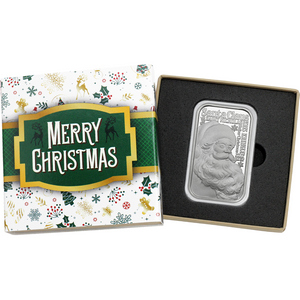 2025 Santa Claus Nicknames 1oz .999 Silver Bar in Gift Box 2025 Santa Claus Nicknames 1oz .999 Silver Bar in Gift Box
