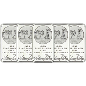 SilverTowne Trademark 5oz .999 Silver Bar 5pc SilverTowne Trademark 5oz .999 Silver Bar 5pc