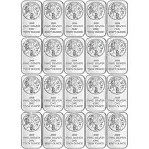 Buffalo Replica 1oz .999 Silver Bar 20pc Buffalo Replica 1oz .999 Silver Bar 20pc