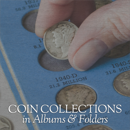 Coins Collections in Albums and Folders