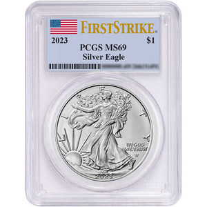 2023 Silver American Eagle MS69FS PCGS Flag Label 2023 Silver American Eagle MS69FS PCGS Flag Label