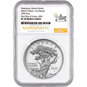 2023 P Silver American Liberty Series 1oz Medal PF70 UC NGC First Day ANA Label 2023 P Silver American Liberty Series 1oz Medal PF70 UC NGC First Day ANA Label
