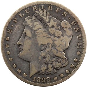1898 S Morgan Silver Dollar VG/VF Condition 1898 S Morgan Silver Dollar VG/VF Condition