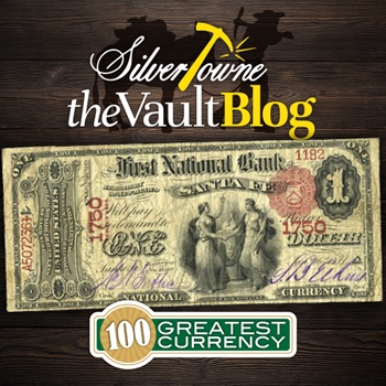 100 Greatest American Currency Notes Series: Original and Series of 1875 $1 National Bank Note Ace 100 Greatest American Currency Notes Series: Original and Series of 1875 $1 National Bank Note Ace