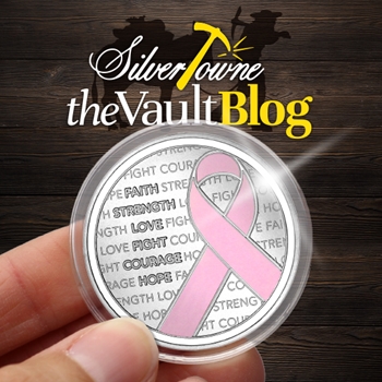 Silver of the Month: Pink Breast Cancer Awareness Ribbon 1oz .999 Silver Medallion Enameled Silver of the Month: Pink Breast Cancer Awareness Ribbon 1oz .999 Silver Medallion Enameled
