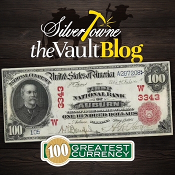 100 Greatest American Currency Notes Series: Portrait of a Numismatist $100 National Bank Note, Series of 1902, Red Seal 100 Greatest American Currency Notes Series: Portrait of a Numismatist $100 National Bank Note, Series of 1902, Red Seal