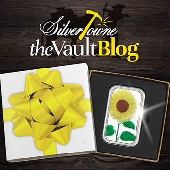 Silver of the Month: Sunflower 1oz .999 Silver Bar Enameled Silver of the Month: Sunflower 1oz .999 Silver Bar Enameled