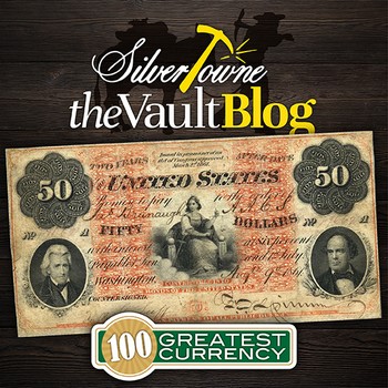 100 Greatest American Currency Notes Series: Act of 1861 $50 Interest Bearing Note 100 Greatest American Currency Notes Series: Act of 1861 $50 Interest Bearing Note
