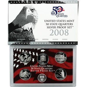 2008 S 5pc Silver Quarter Proof Set 2008 S 5pc Silver Quarter Proof Set