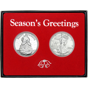 Holiday Greetings Sweet Snowman 1oz Silver Round | SilverTowne