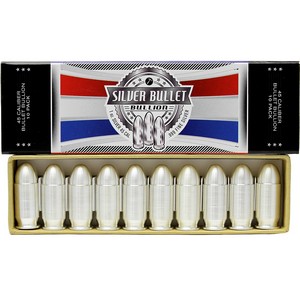 9mm Silver Bullet – Poured Pure Fine Silver
