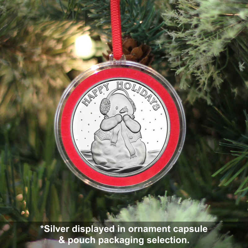 Holiday Greetings Sweet Snowman 1oz Silver Round | SilverTowne