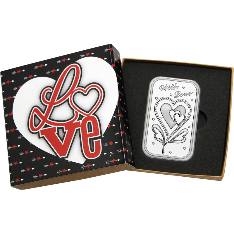 With Love 1oz 999 Silver Bar