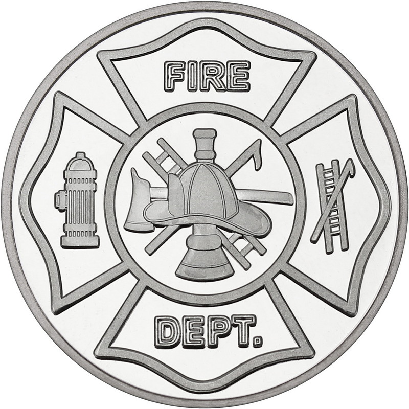 STLFD Firefigher Silver Keychain