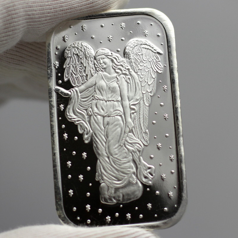 Guardian Angel 1oz 999 Silver Bar SilverTowne