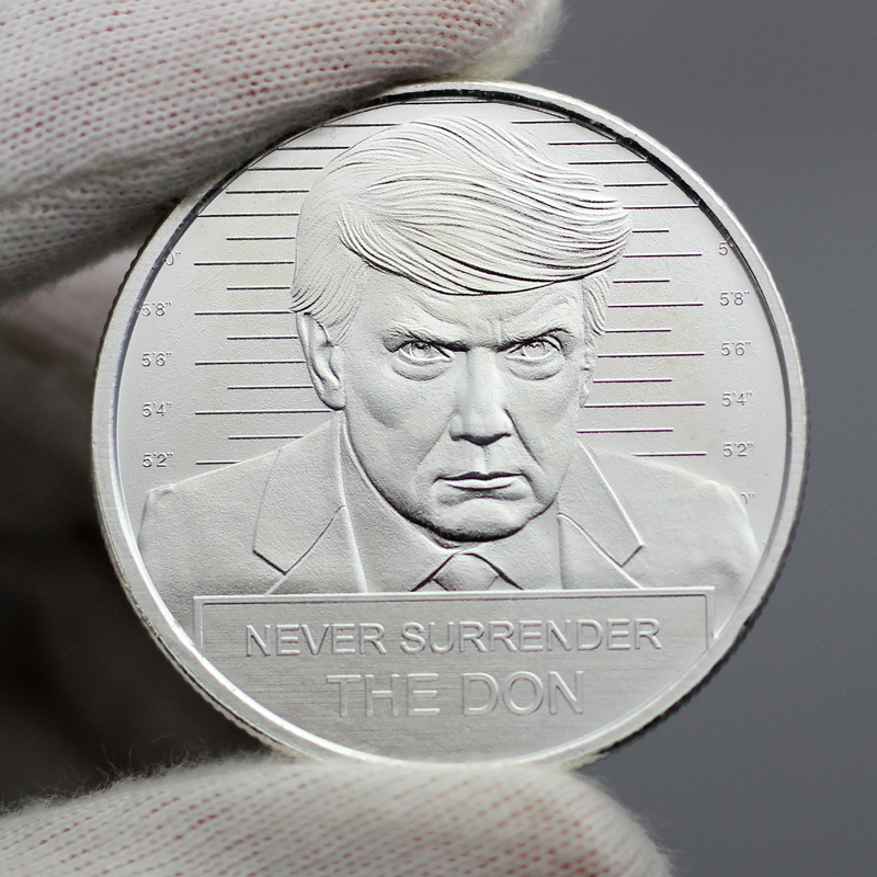 Trump Never Surrender In 1oz .999 Silver Round SilverTowne