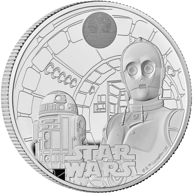 2023 Silver Star Wars R2 D2 C 3PO 1oz Proof Coin SilverTowne