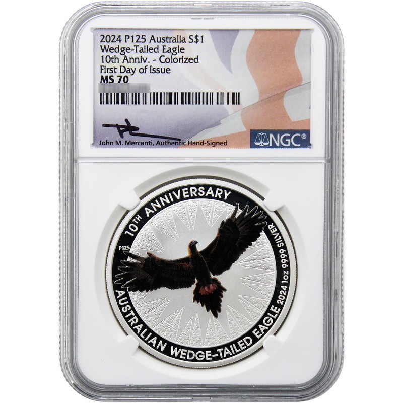 2024 P Wedge Tailed Eagle Silver Colorized MS70 NGC | SilverTowne