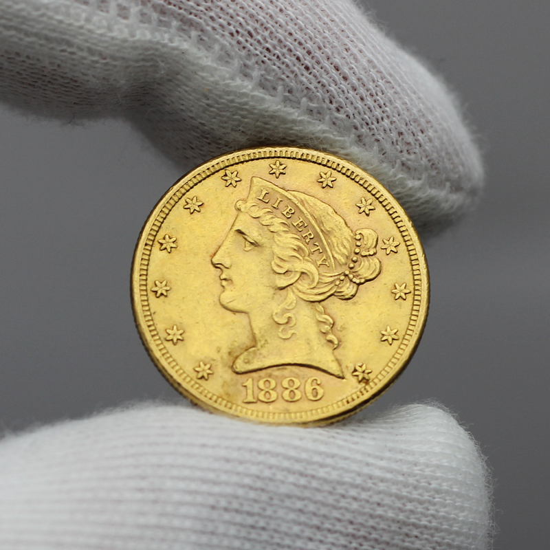 1886 S Gold Liberty XF/AU Condition | SilverTowne