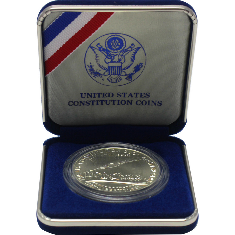 1987P US Constitution Bicentennial Silver $ BU | SilverTowne