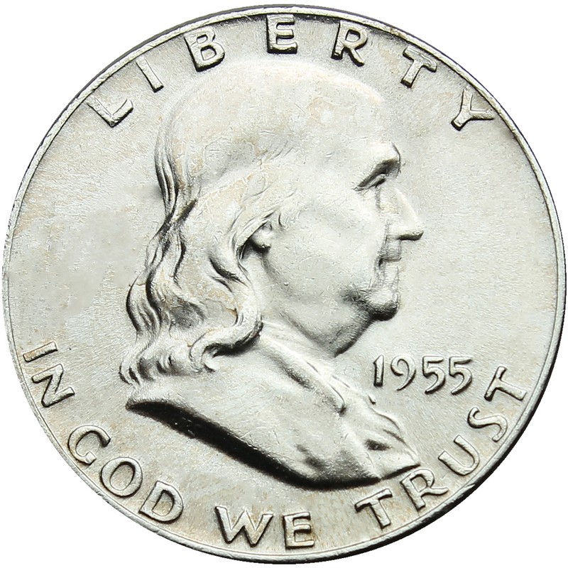 1955 Silver Franklin Half Dollar BU SilverTowne