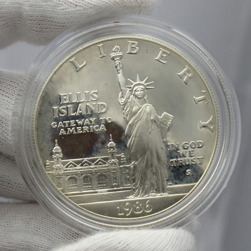 1986S US Statue of Liberty Silver $ and 1/2 $ PF Set | SilverTowne