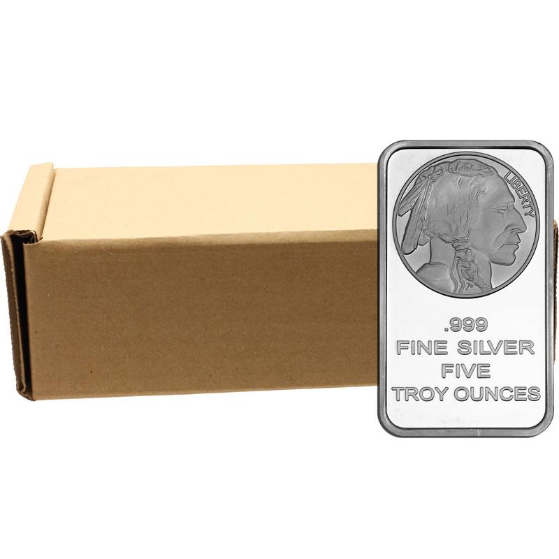 5 oz .999 Fine Silver Bar Buffalo Replica Design | SilverTowne