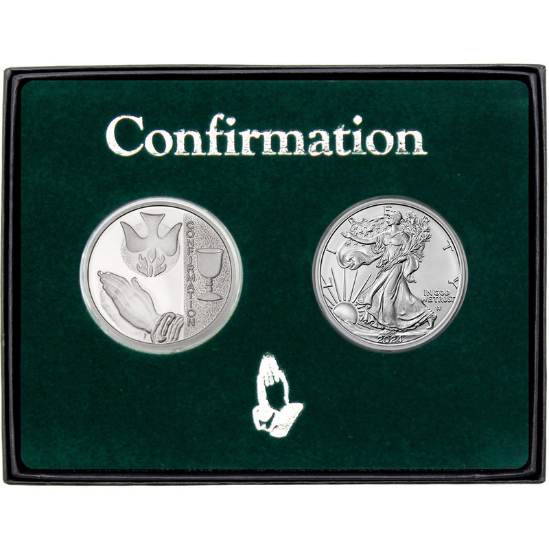 Confirmation Gift Silver Round 2pc Set | SilverTowne