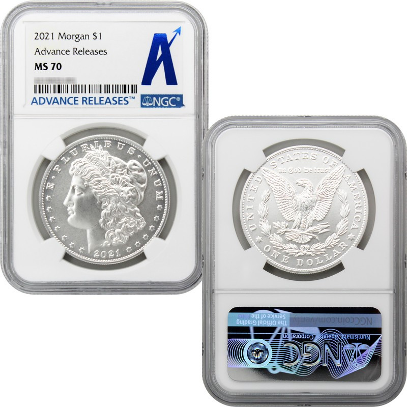 2021 Morgan & Peace Silver$ 6 Coin Set MS70 AR NGC | SilverTowne