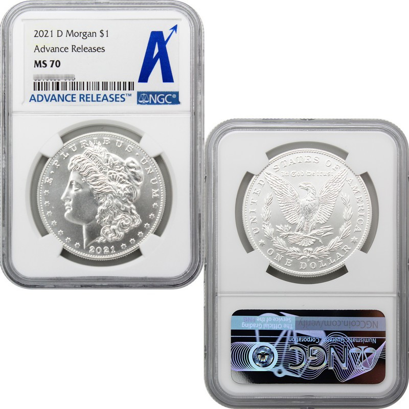 2021 Morgan & Peace Silver$ 6 Coin Set MS70 AR NGC | SilverTowne