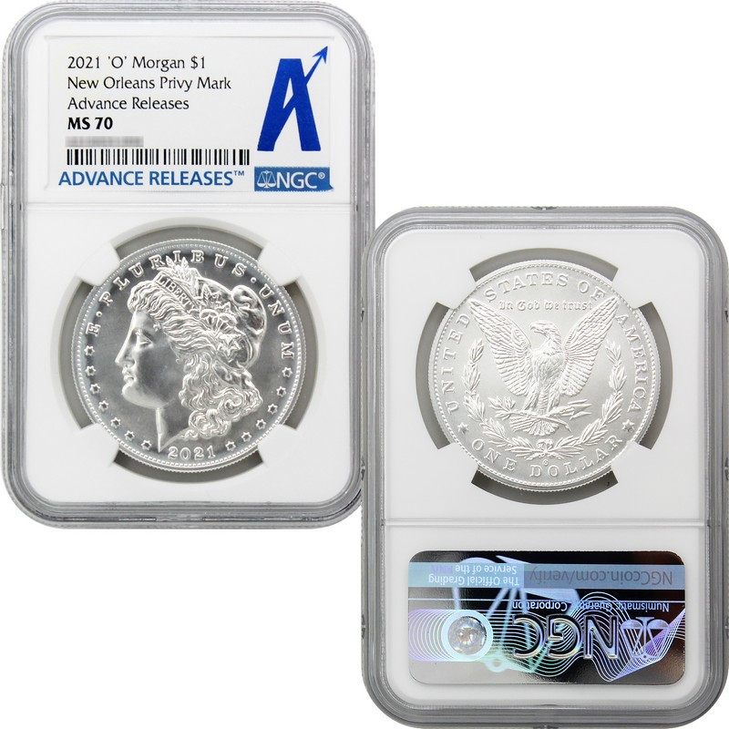 2021 Morgan & Peace Silver$ 6 Coin Set MS70 AR NGC | SilverTowne