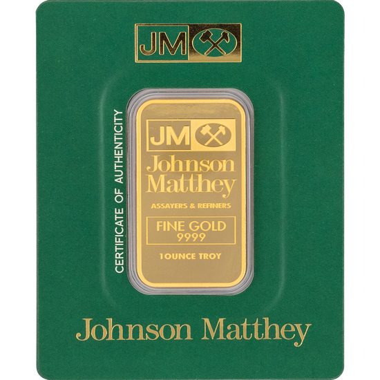 Johnson Matthey 1oz .9999 Gold Bar