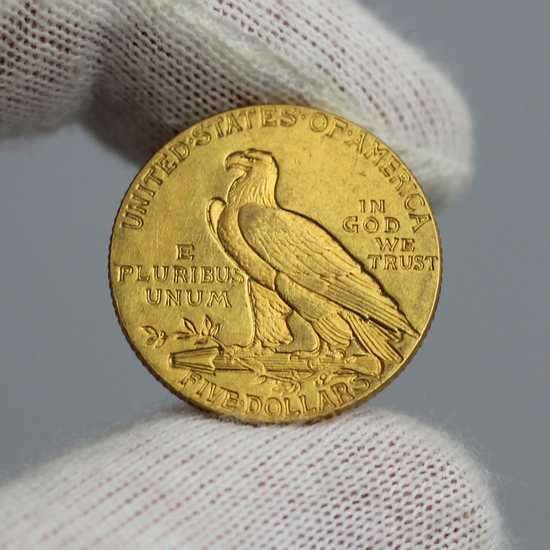 1909 $5 Gold Indian XF/AU | SilverTowne