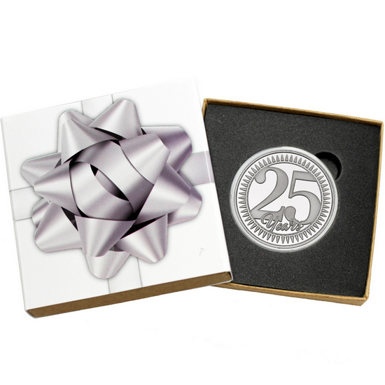 25th Anniversary 1oz .999 Silver Medallion Dated 2024 in Gift Box