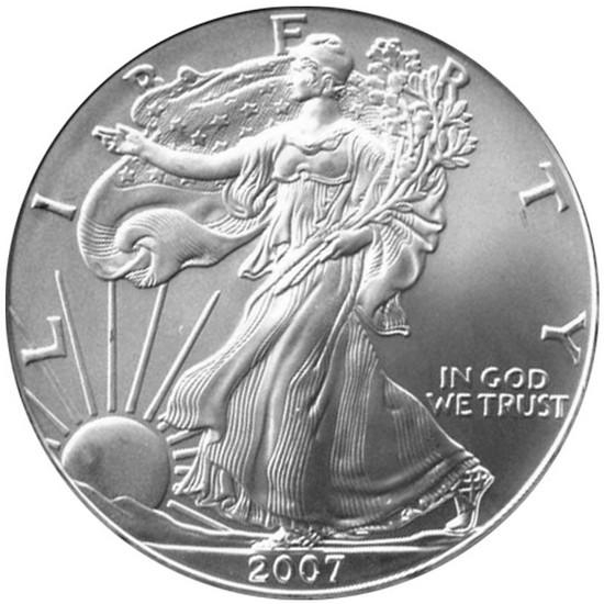 2007 Silver American Eagle BU