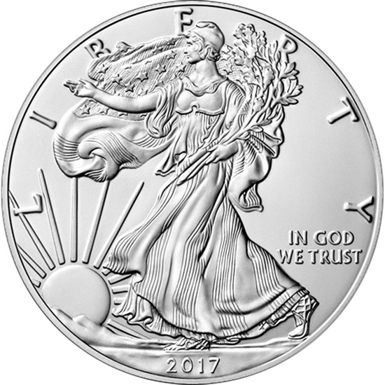 2017 W Burnished Silver American Eagle BU in OGP