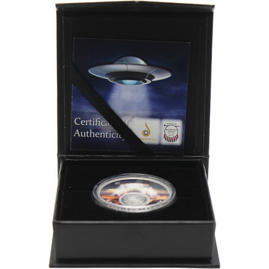 2024 Mesa Grande Silver Built By Aliens: Egyptian Pyramids 1oz Proof Coin in OGP