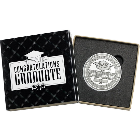 2025 Congratulations Graduate 1oz .999 Silver Medallion in Gift Box